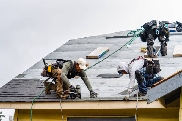 Professional Gutter Installation technician working in Stewart, MS